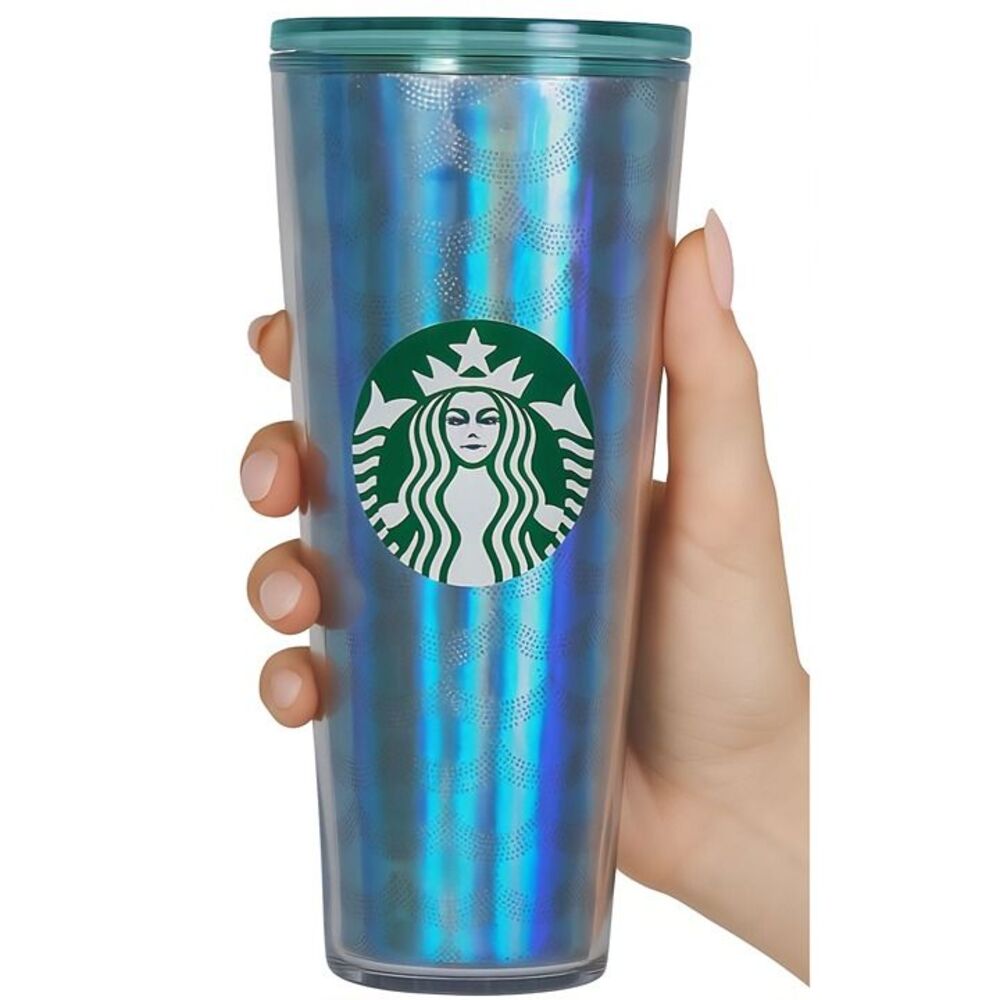 24 oz Starbucks Summer 2020 Gold Mermaid Scales Siren VENTI Cold Travel TUMBLER